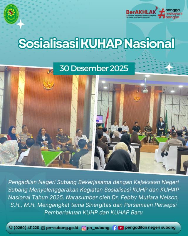 Sosialisasi KUHAP Nasional Sosialisasi KUHAP Nasional