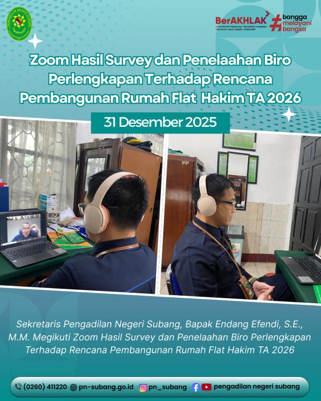 Zoom Rencana Pembangunan Rumah flat Hakim TA 2026 Zoom Rencana Pembangunan Rumah flat Hakim TA 2026