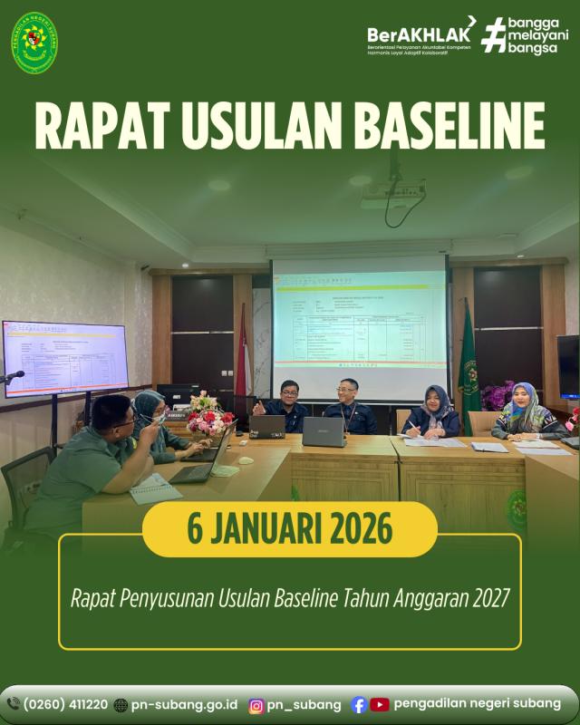 Usulan Baseline TA 2027 Usulan Baseline TA 2027