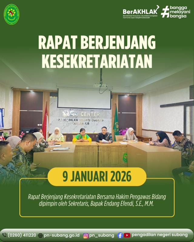 Rapat Berjenjang Kesekretariatan Rapat Berjenjang Kesekretariatan