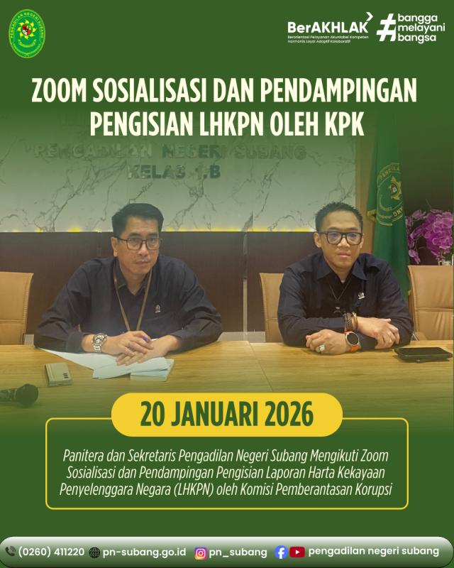 Zoom Sosialisasi dan Pendampingan Pengisian LHKPN oleh KPK Zoom Sosialisasi dan Pendampingan Pengisian LHKPN oleh KPK