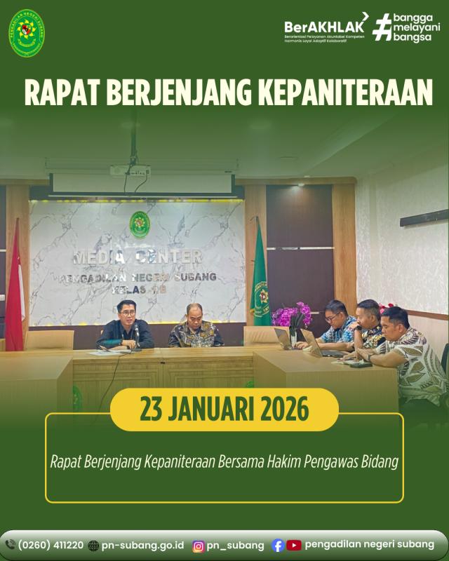 Rapat Berjenjang Kepaniteraan Rapat Berjenjang Kepaniteraan