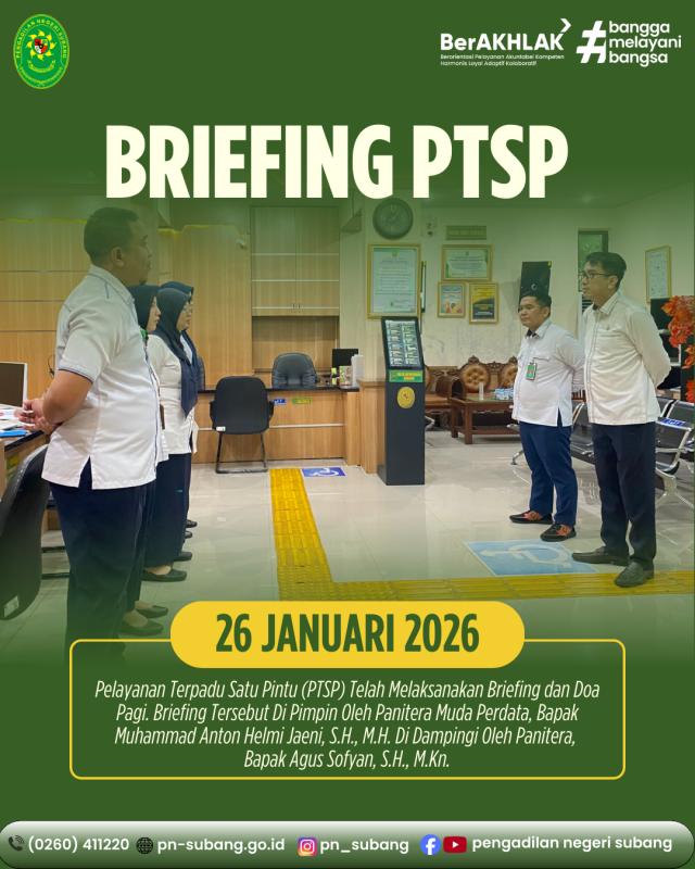 Briefing PTSP Briefing PTSP
