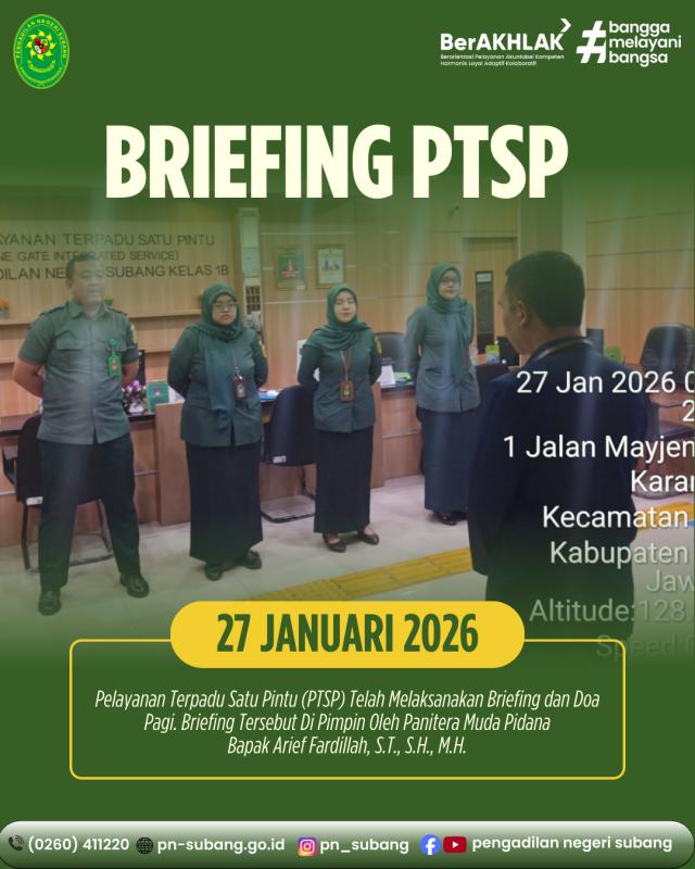 Briefing PTSP Briefing PTSP