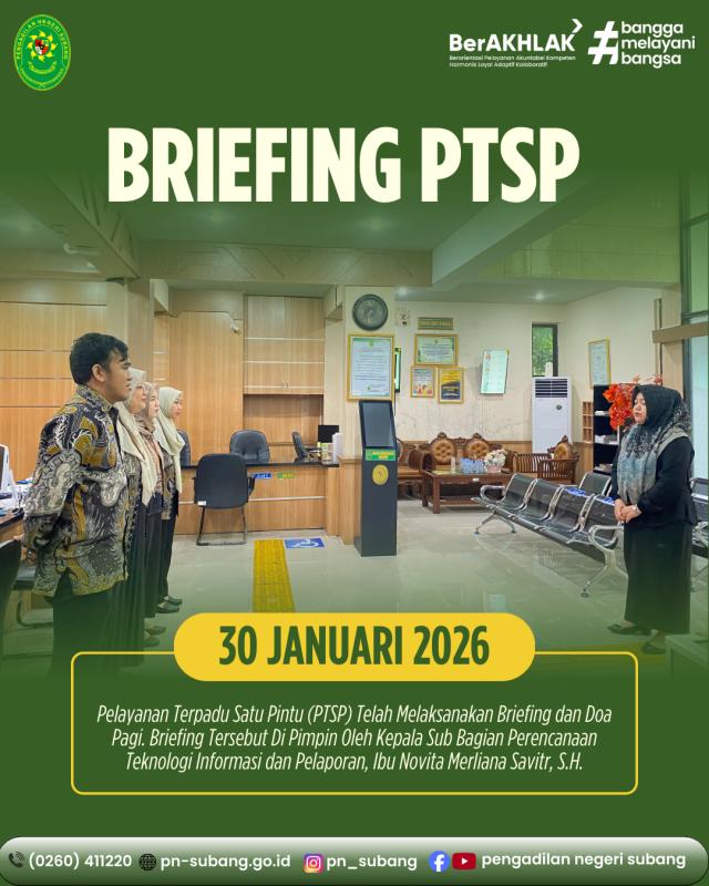 Briefing PTSP Briefing PTSP