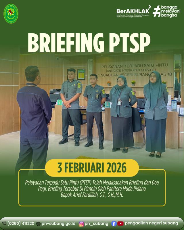 Briefing PTSP Briefing PTSP
