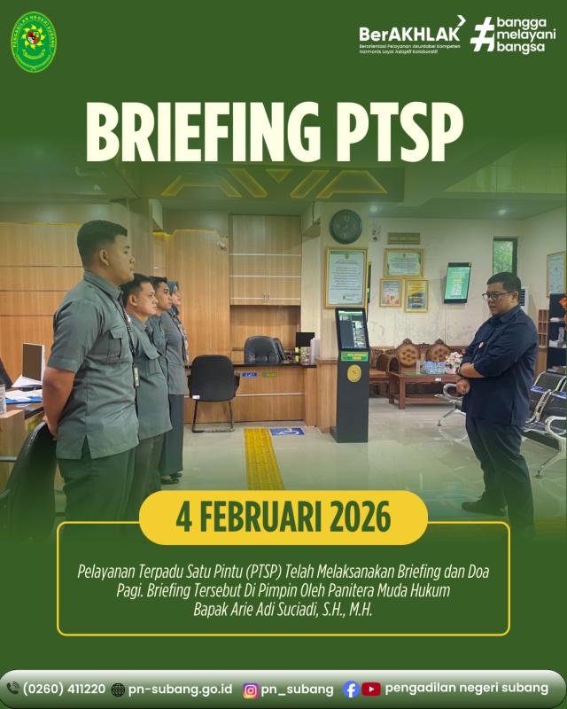 Briefing PTSP Briefing PTSP