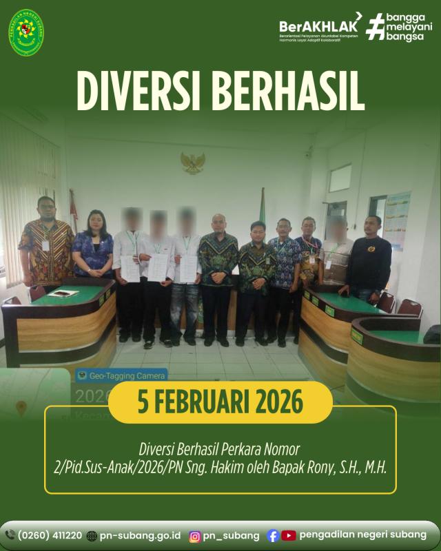 Diversi Berhasil Diversi Berhasil