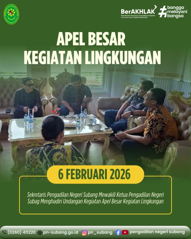 Apel Besar Kegiatan Lingkungan Apel Besar Kegiatan Lingkungan
