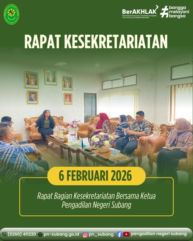 Rapat Kesekretariatan Rapat Kesekretariatan