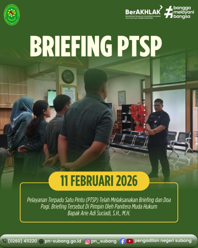 Briefing PTSP Briefing PTSP