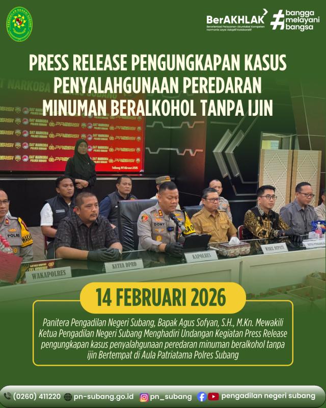 Press Release pengungkapan kasus penyalahgunaan peredaran minuman beralkohol tanpa ijin Press Release pengungkapan kasus penyalahgunaan peredaran minuman beralkohol tanpa ijin