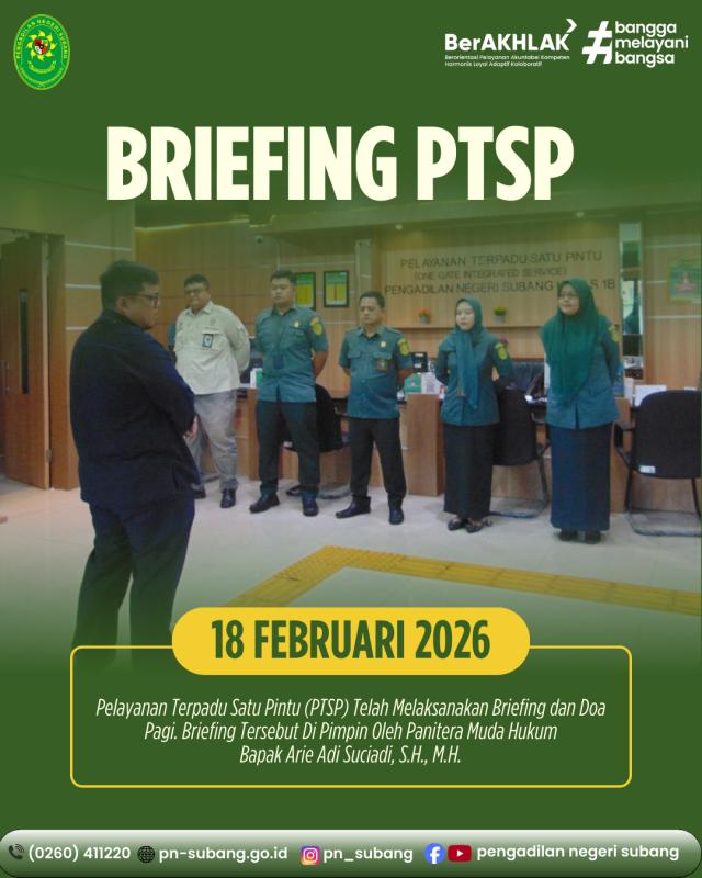 Briefing PTSP Briefing PTSP