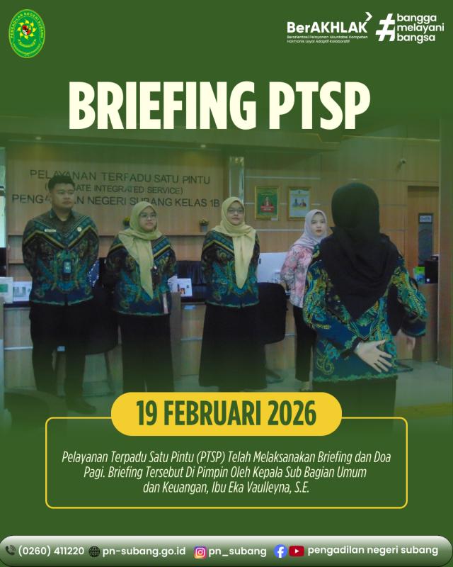 Briefing PTSP Briefing PTSP