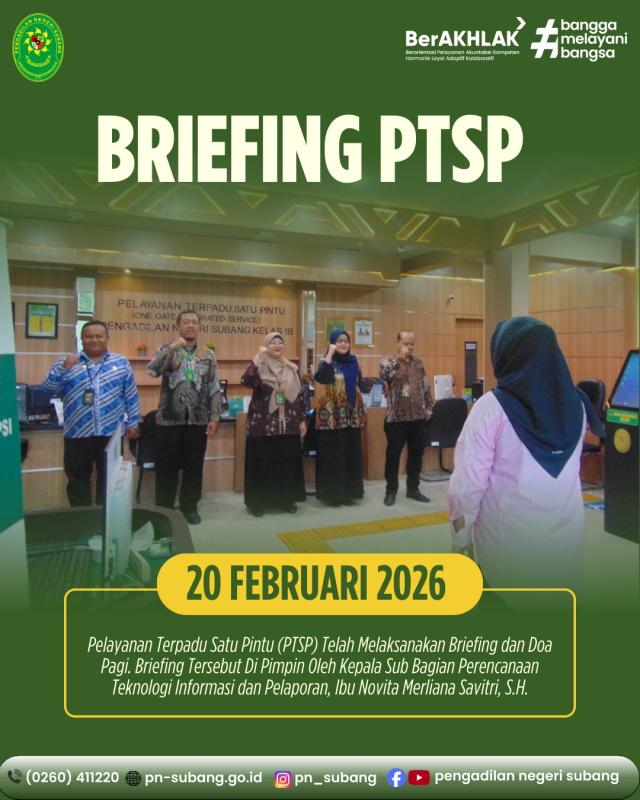 Briefing PTSP Briefing PTSP