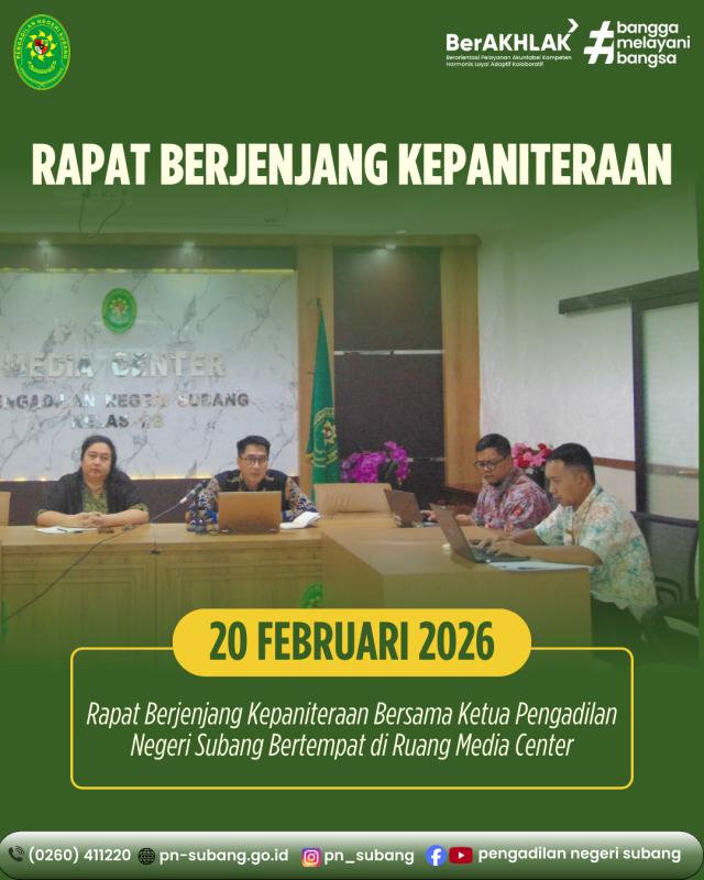 Rapat Berjenjang Kepaniteraan Rapat Berjenjang Kepaniteraan