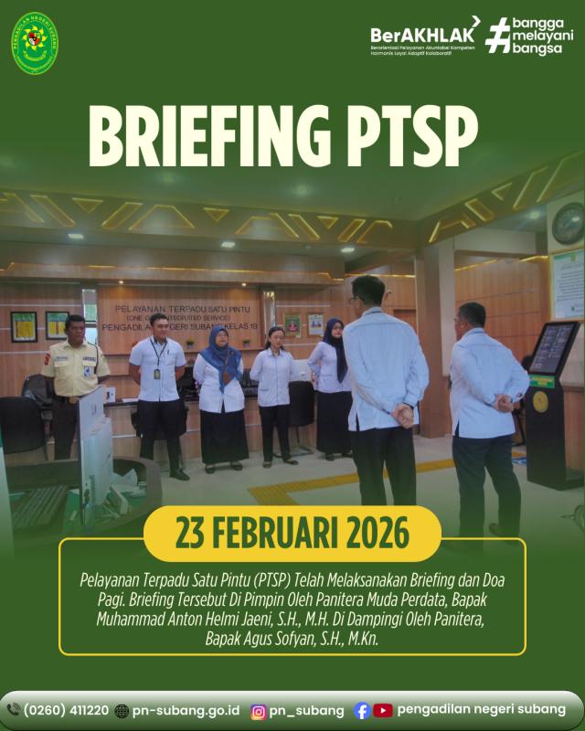 Briefing PTSP Briefing PTSP