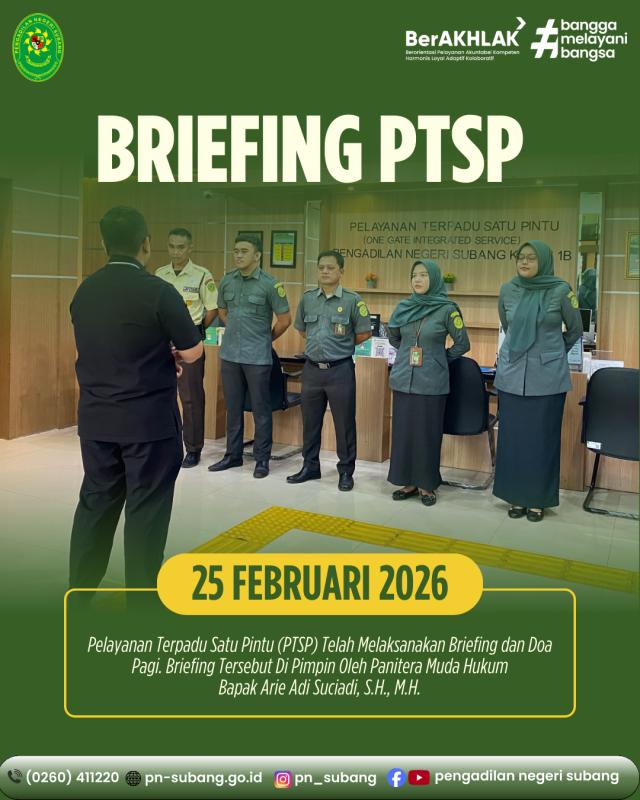 Briefing PTSP Briefing PTSP