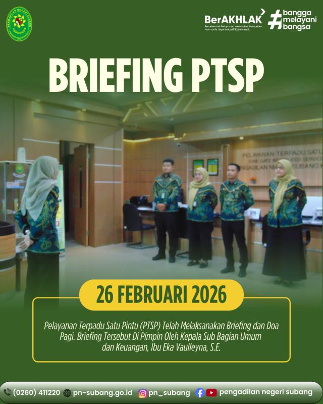 Briefing PTSP Briefing PTSP