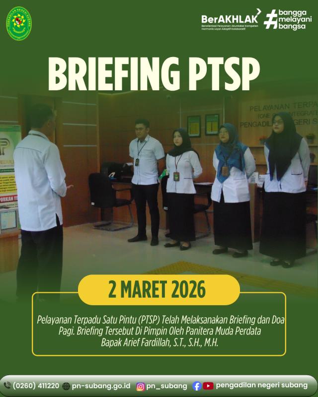 Briefing PTSP Briefing PTSP