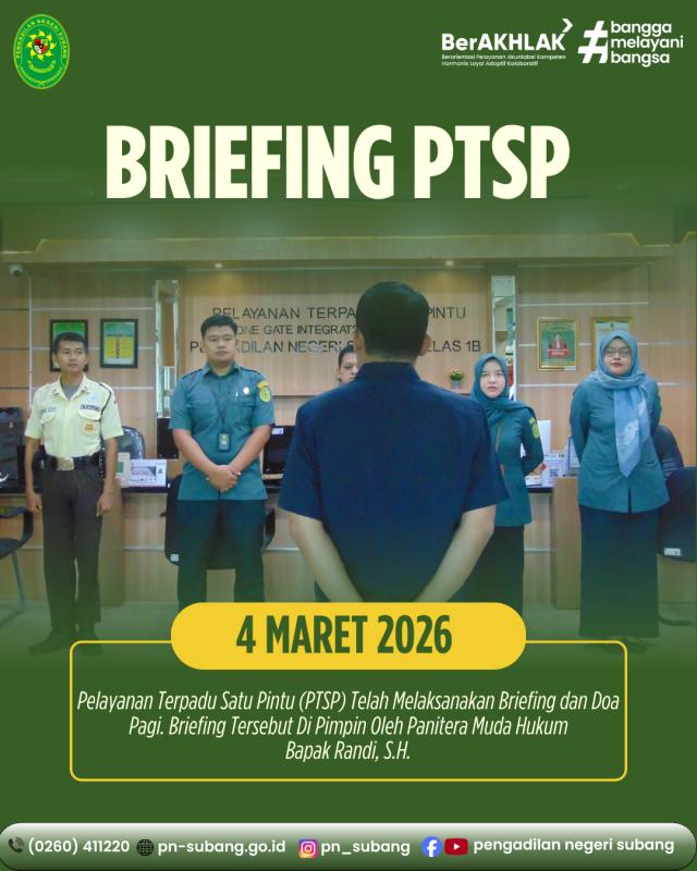 Briefing PTSP Briefing PTSP
