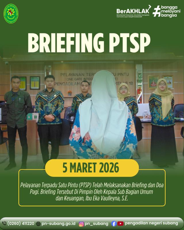 Briefing PTSP Briefing PTSP