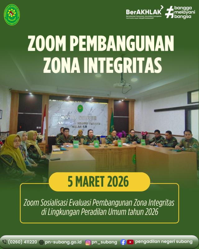 Zoom Pembangunan Zona Integritas Zoom Pembangunan Zona Integritas