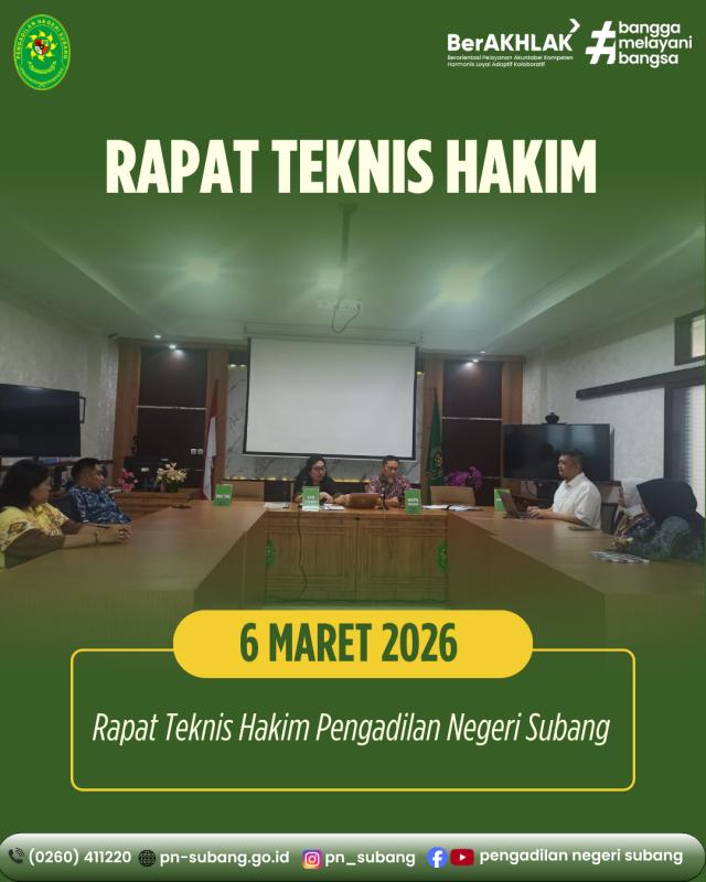 Rapat Teknis Hakim Rapat Teknis Hakim