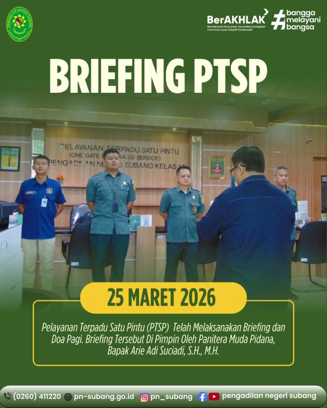 Briefing PTSP Briefing PTSP