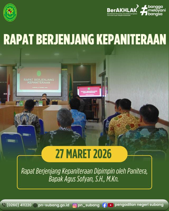 Rapat Berjenjang Kepaniteraan Rapat Berjenjang Kepaniteraan