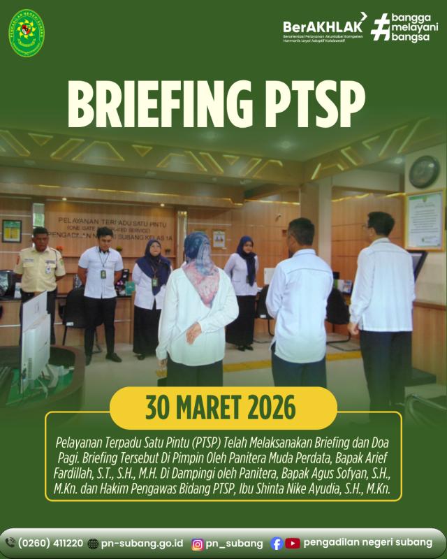 Briefing PTSP Briefing PTSP