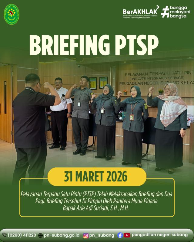 Briefing PTSP Briefing PTSP