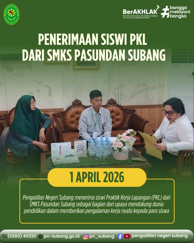 Penerimaan Siswi PKL dari SMKS Pasundan Penerimaan Siswi PKL dari SMKS Pasundan
