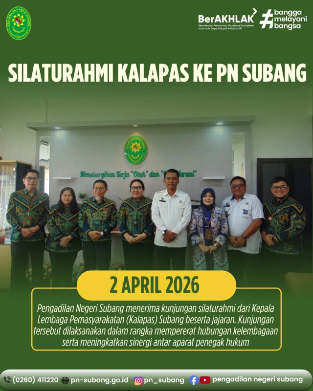 silaturahmi Kalapas ke PN Subanng silaturahmi Kalapas ke PN Subanng