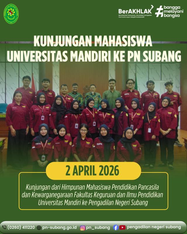 Kunjungan dari Universitas Mandiri Kunjungan dari Universitas Mandiri