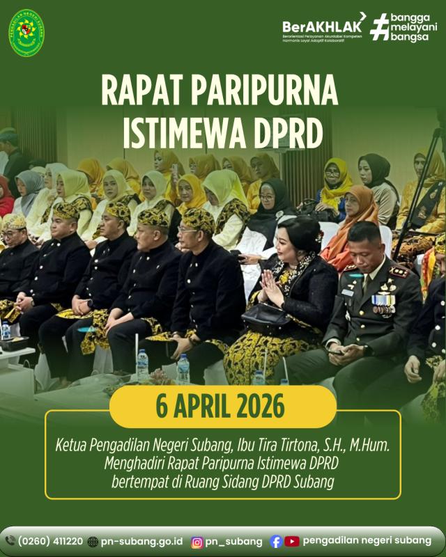 Rapat Paripurna Istimewa DPRD Rapat Paripurna Istimewa DPRD