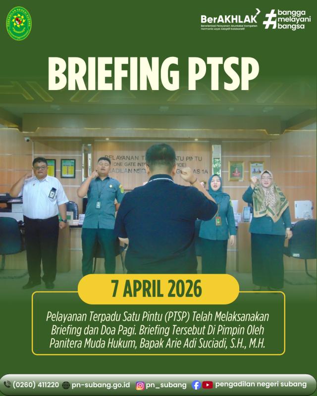 Briefing PTSP Briefing PTSP
