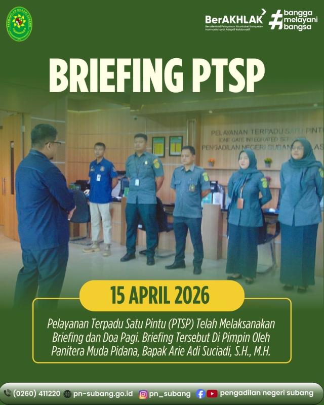 Briefing PTSP Briefing PTSP