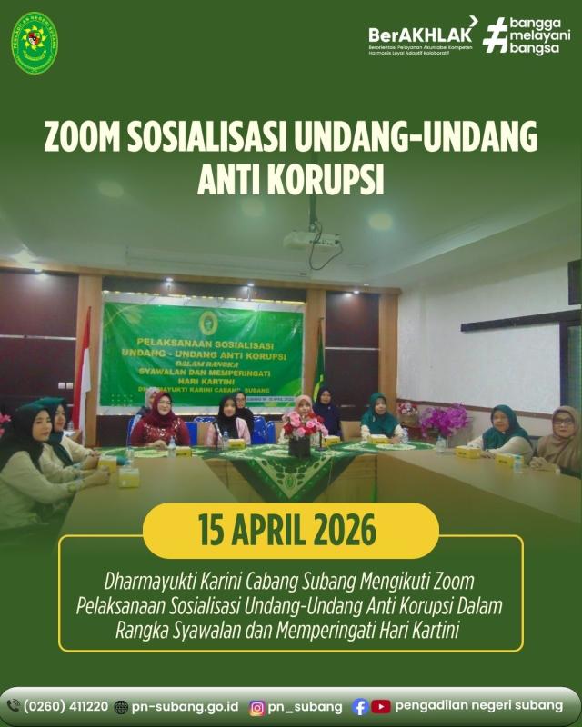 Zoom Sosialisasi Undang-Undang Anti Korupsi Zoom Sosialisasi Undang-Undang Anti Korupsi