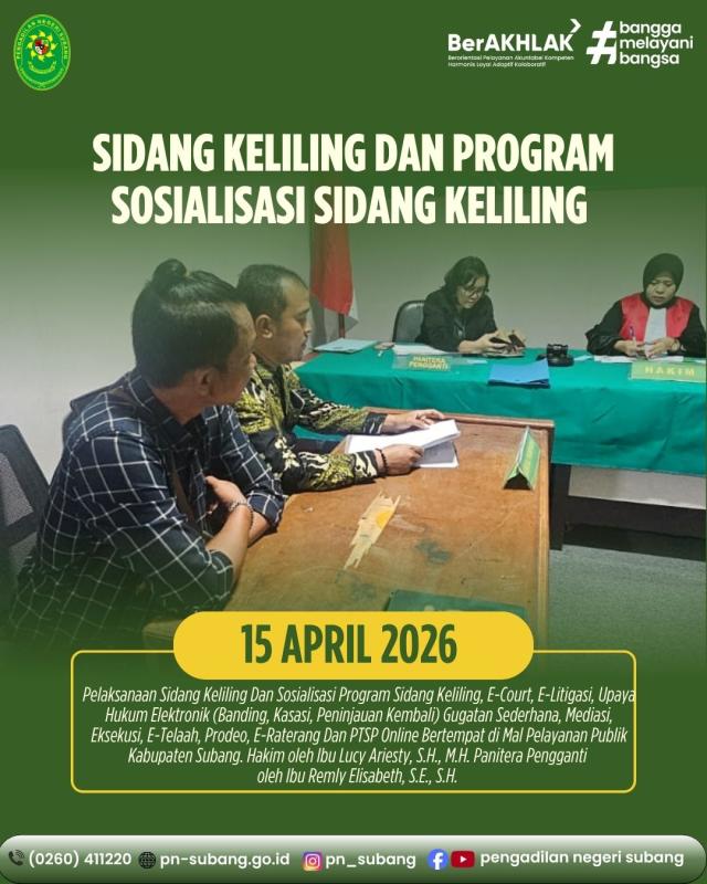 Sidang Keliling di MPP Subang Sidang Keliling di MPP Subang