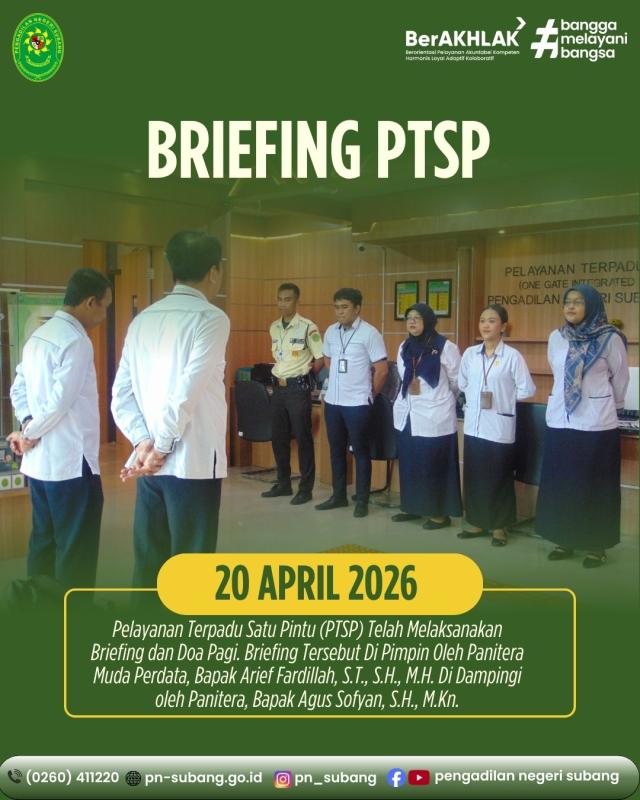 Briefing PTSP Briefing PTSP