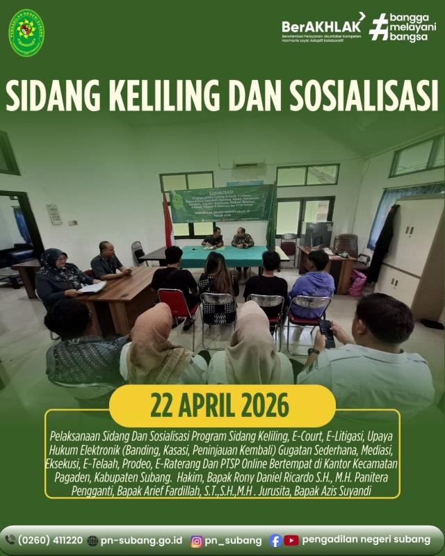 Sidang Keliling dan Sosialisasi Sidang Keliling dan Sosialisasi