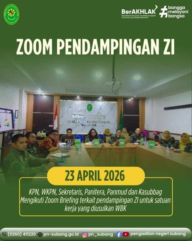 Zoom Pendampingan ZI Zoom Pendampingan ZI