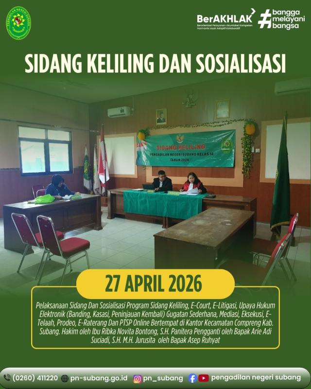 Sidang Keliling dan Sosialisasi Sidang Keliling dan Sosialisasi