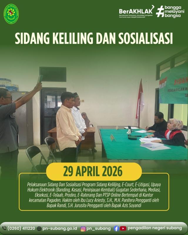Sidang Keliling dan Sosialisasi Sidang Keliling dan Sosialisasi