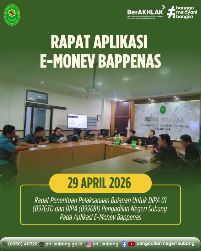 Rapat Aplikasi E-Monev Bappenas Rapat Aplikasi E-Monev Bappenas