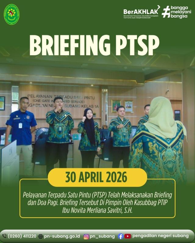 Briefing PTSP Briefing PTSP