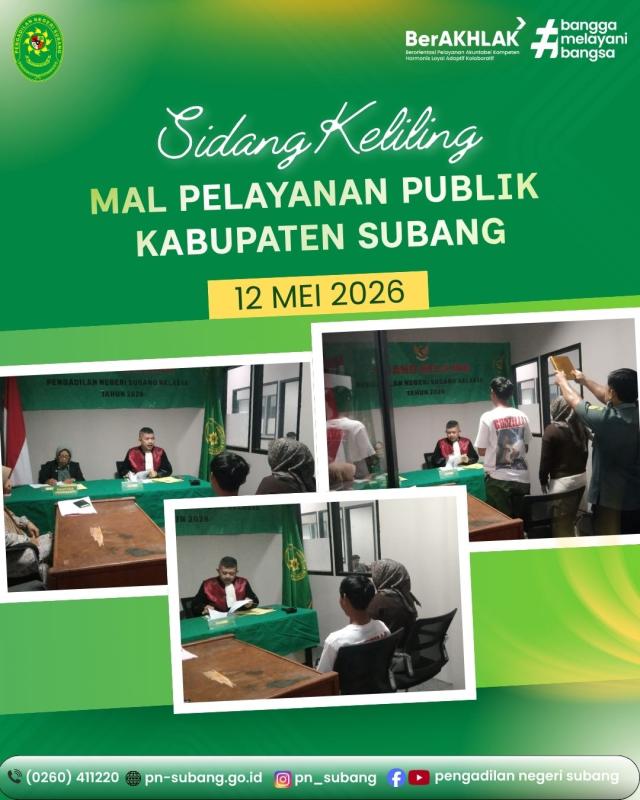 Sidang Keliling di MPP Subang Sidang Keliling di MPP Subang