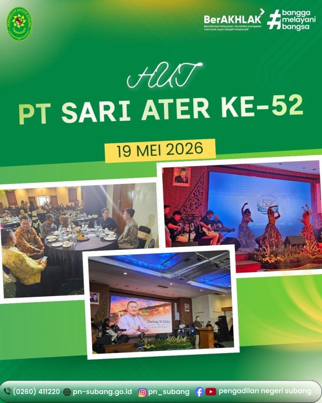 HUT PT Sari Ater ke-52 HUT PT Sari Ater ke-52
