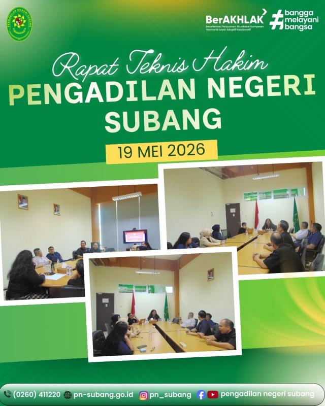 Rapat Teknis Hakim Rapat Teknis Hakim
